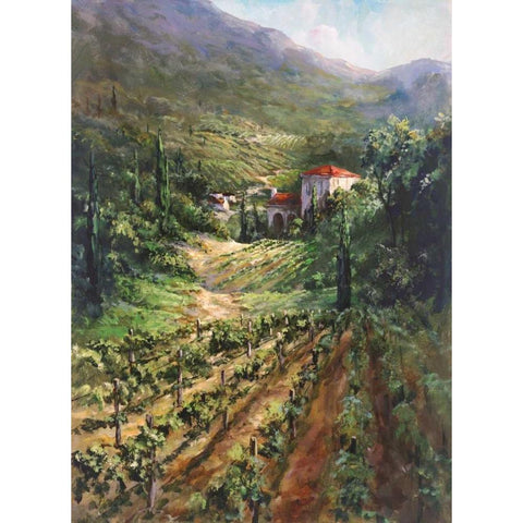 Tuscany Vineyard White Modern Wood Framed Art Print by Fronckowiak, Art