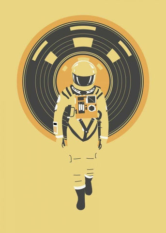 DJ Hal Black Ornate Wood Framed Art Print with Double Matting by Farkas, Robert