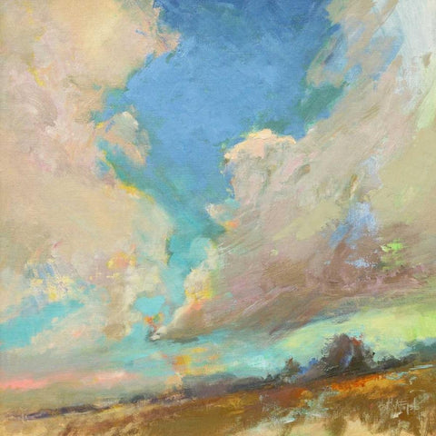 Clouds Got in My Way Gold Ornate Wood Framed Art Print with Double Matting by Forst, Beth A.