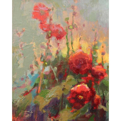 Hannahaâ‚¬â„¢s Cherry Bomb Black Modern Wood Framed Art Print by Forst, Beth A.