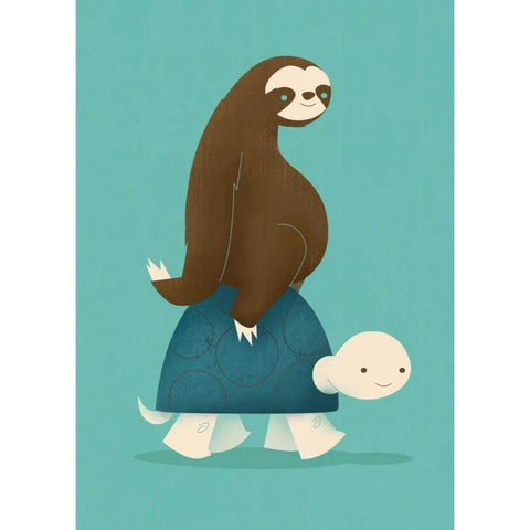 Slow Ride Black Modern Wood Framed Art Print by Fleck, Jay