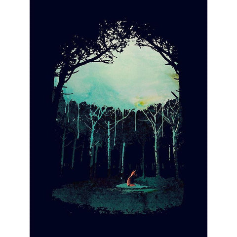 Deep In The Forest Black Modern Wood Framed Art Print with Double Matting by Farkas, Robert