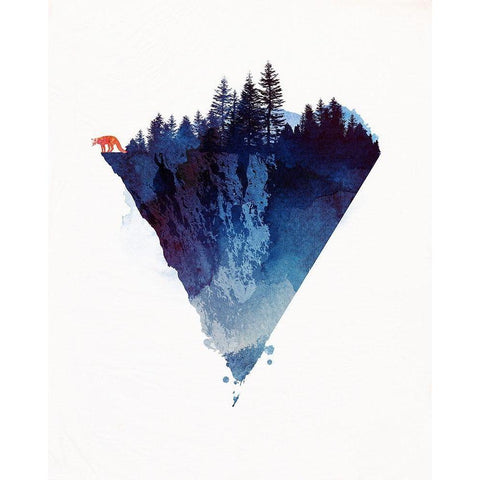 Near To The Edge White Modern Wood Framed Art Print by Farkas, Robert