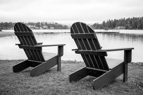 Relaxing at the Lake Black Ornate Wood Framed Art Print with Double Matting by Fielding, Edward M.