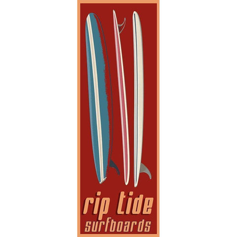 Rip Tide Black Modern Wood Framed Art Print by Fielding, Edward M.