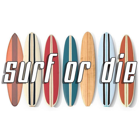 Surf of Die White Modern Wood Framed Art Print by Fielding, Edward M.