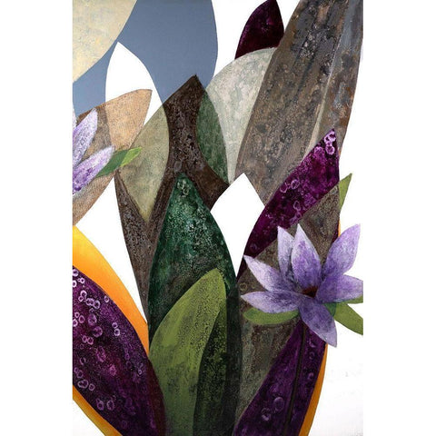 JardÃ­n Eterno 4 Black Modern Wood Framed Art Print with Double Matting by Fedele, Daniela