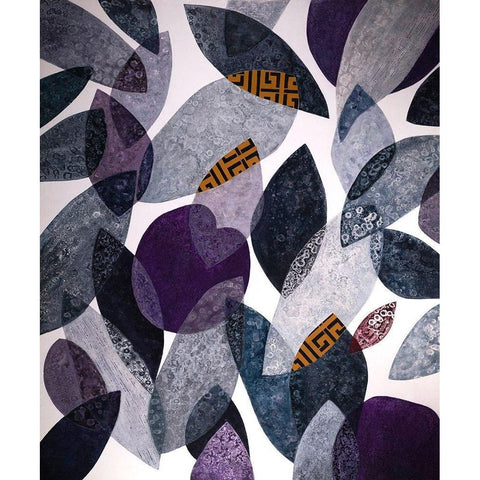 Hojas PÃ©treas I Black Modern Wood Framed Art Print by Fedele, Daniela