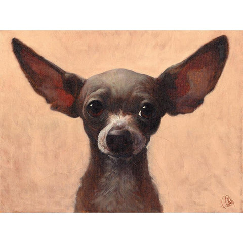 Chihuahua Gold Ornate Wood Framed Art Print with Double Matting by Fluharty, Thomas