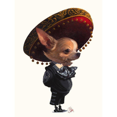 Senorita Black Modern Wood Framed Art Print with Double Matting by Fluharty, Thomas