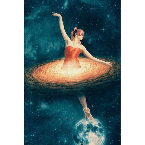 Prima Ballerina Assoluta Black Modern Wood Framed Art Print by Flores, Paula Belle