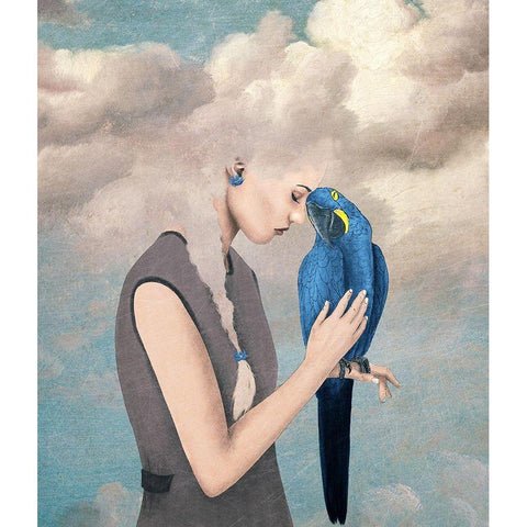 You Are Safe With Me White Modern Wood Framed Art Print by Flores, Paula Belle