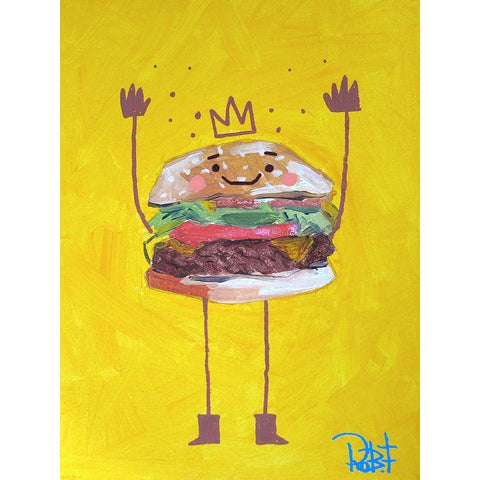 Happy Meal Black Modern Wood Framed Art Print with Double Matting by Filiuta, Robert