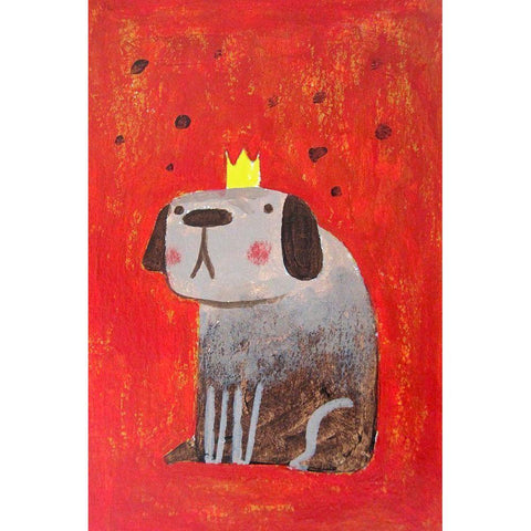 Little King Black Modern Wood Framed Art Print by Filiuta, Robert