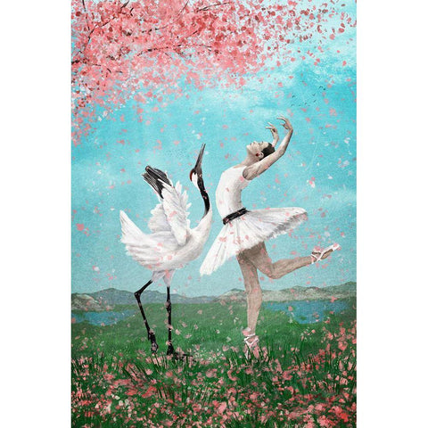 Dance Like No Other White Modern Wood Framed Art Print by Flores, Paula Belle