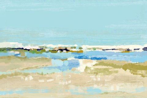 Serenity At Sea White Modern Wood Framed Art Print with Double Matting by Finn, Tina
