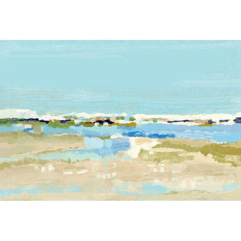 Serenity At Sea Black Modern Wood Framed Art Print by Finn, Tina
