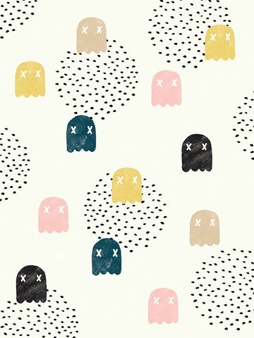 Dead Ghosts White Modern Wood Framed Art Print with Double Matting by Farkas, Robert