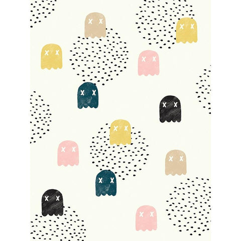 Dead Ghosts Black Modern Wood Framed Art Print by Farkas, Robert