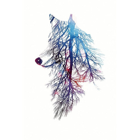 My Roots Black Modern Wood Framed Art Print by Farkas, Robert