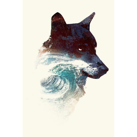 Night Swim Black Modern Wood Framed Art Print with Double Matting by Farkas, Robert