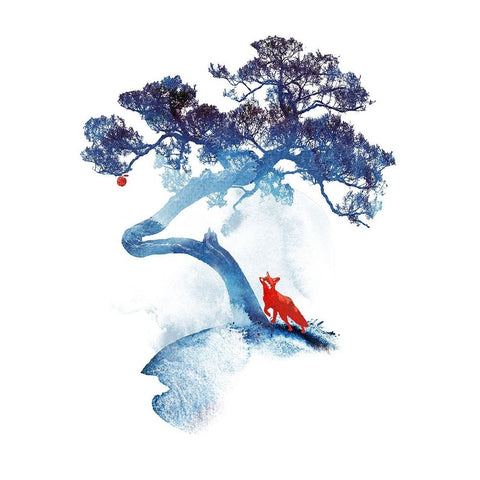 The Last Apple Tree Gold Ornate Wood Framed Art Print with Double Matting by Farkas, Robert