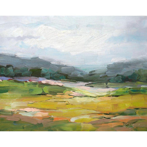 Quiet Place Black Modern Wood Framed Art Print by Fox, Rebecca