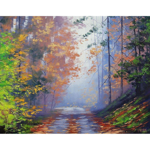 Autumn Forest Gold Ornate Wood Framed Art Print with Double Matting by Gercken, Graham