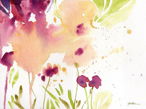 Maroon Black Ornate Wood Framed Art Print with Double Matting by Golden, Sheila