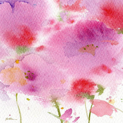 Serenade Black Modern Wood Framed Art Print with Double Matting by Golden, Sheila