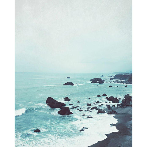 Dusk at the Sea White Modern Wood Framed Art Print by Grainne, Lupen