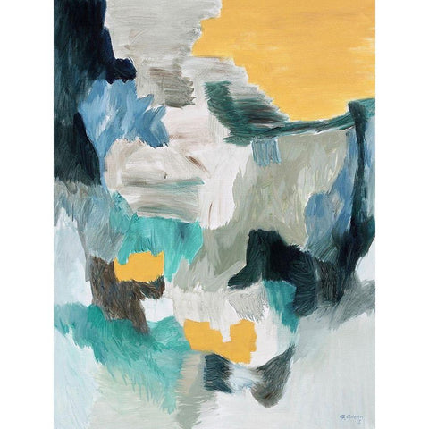 Far Away Black Modern Wood Framed Art Print by Gocan, Simona