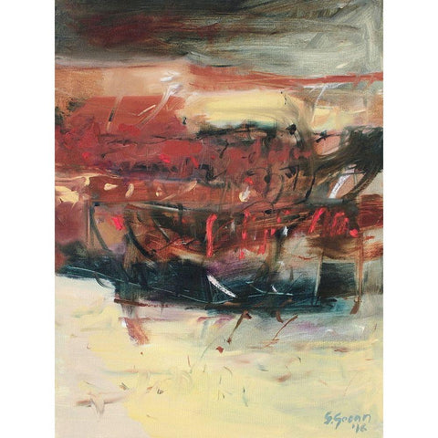 Voyage No. 2 Black Modern Wood Framed Art Print by Gocan, Simona
