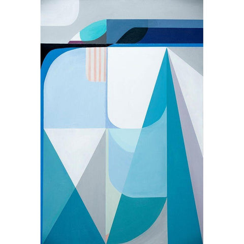 Frozen Shores Black Modern Wood Framed Art Print with Double Matting by Griese, Marion