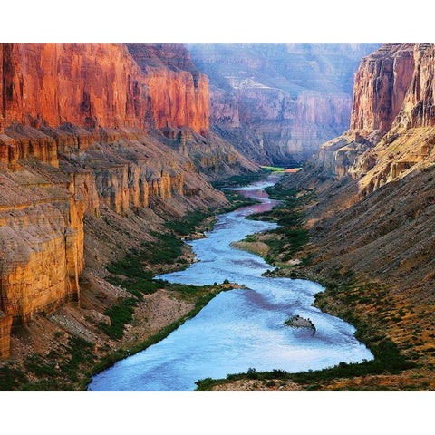 Mile 52 Colorado River Black Modern Wood Framed Art Print with Double Matting by Gavrilis, John