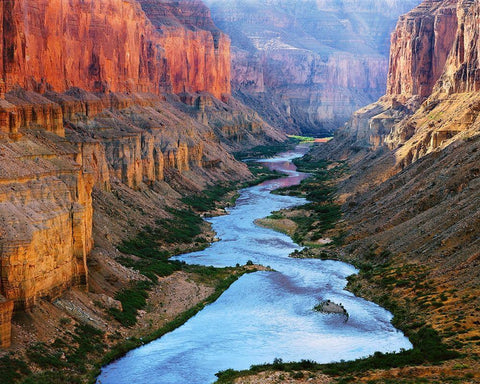 Mile 52 Colorado River Black Ornate Wood Framed Art Print with Double Matting by Gavrilis, John