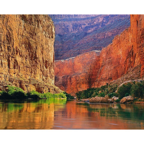 Red Wall Gorge White Modern Wood Framed Art Print by Gavrilis, John