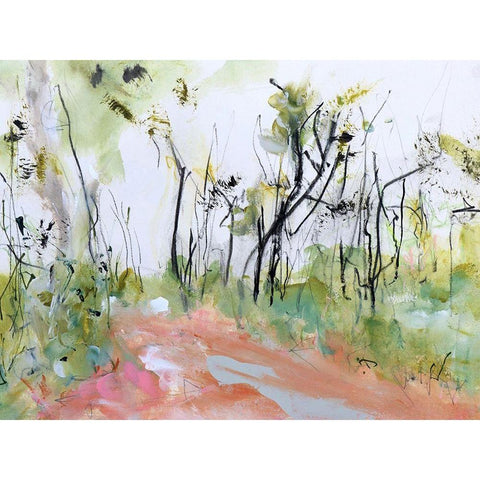 Fire Trail Through Loftus Ridge Black Modern Wood Framed Art Print with Double Matting by Gordon, Ann