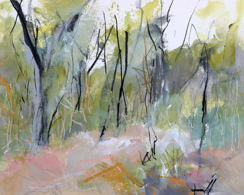 Melaleuca Clearing, Loftus White Modern Wood Framed Art Print with Double Matting by Gordon, Ann