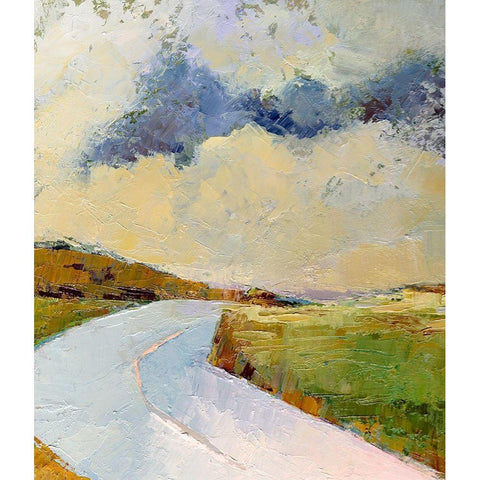 One Cloud-One Road White Modern Wood Framed Art Print by Gordon, Toby