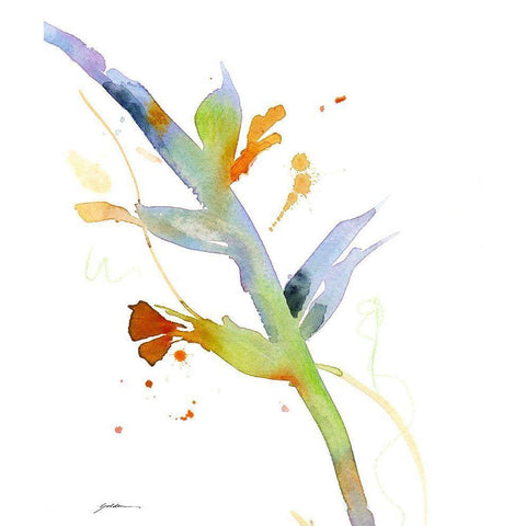 Budding White Modern Wood Framed Art Print by Golden, Sheila