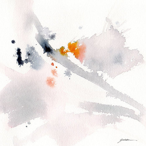 Journey White Modern Wood Framed Art Print with Double Matting by Golden, Sheila