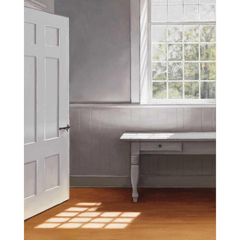 Open Door White Modern Wood Framed Art Print by Gobin, Carol