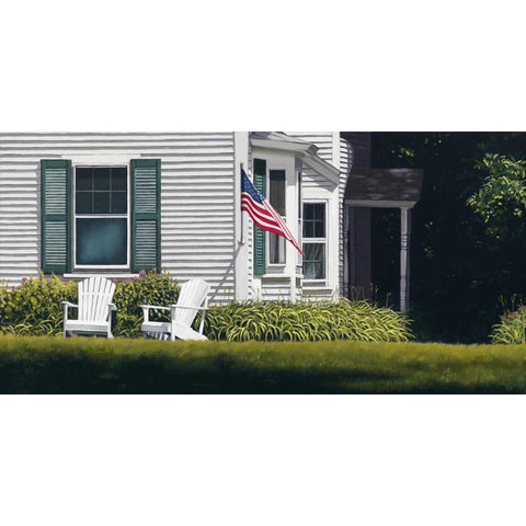 Summer Day Black Modern Wood Framed Art Print with Double Matting by Gobin, Carol