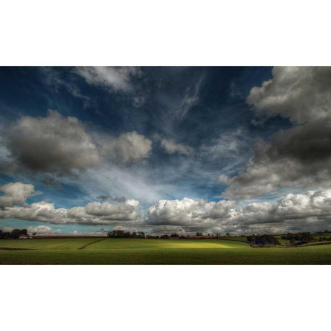 Love Clouds Black Modern Wood Framed Art Print with Double Matting by Goncalves, Adelino