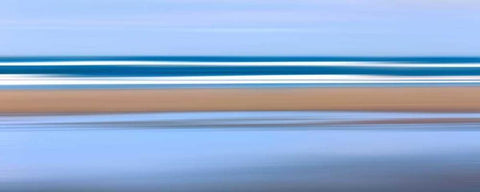 Pacific Stripes White Modern Wood Framed Art Print with Double Matting by Gendreau, Katherine
