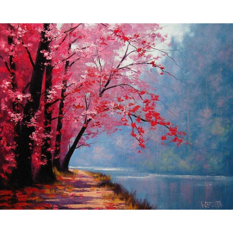 River Bend Black Modern Wood Framed Art Print by Gercken, Graham