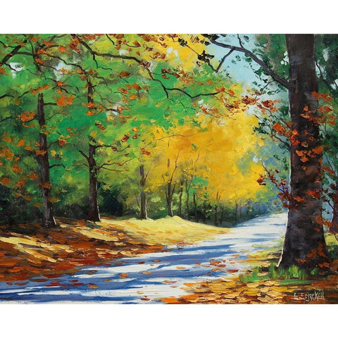 Vibrant Autumn Black Modern Wood Framed Art Print by Gercken, Graham