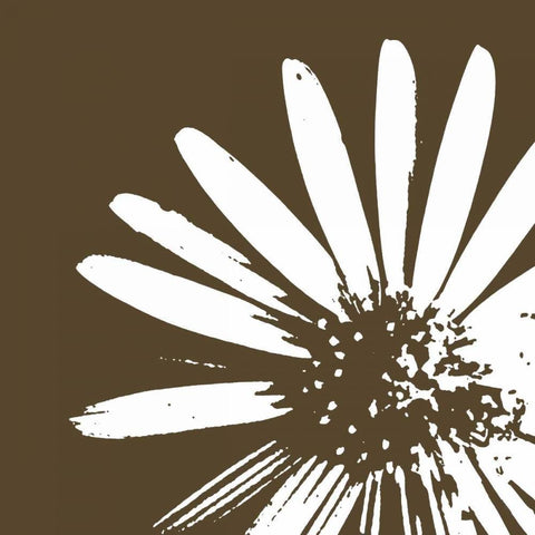 Graphic Flower 2 Black Modern Wood Framed Art Print by GraphINC