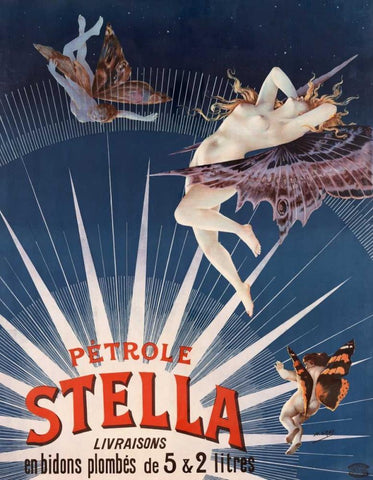 Petrole Stella White Modern Wood Framed Art Print with Double Matting by Gray, Henri